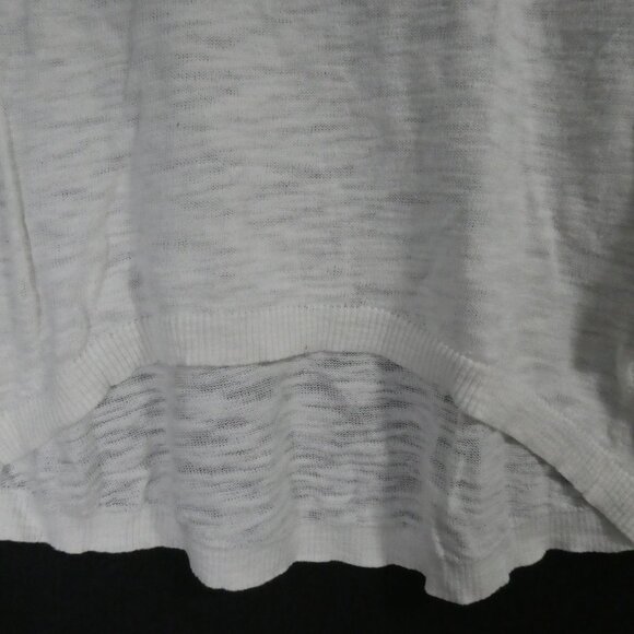 JERSEY By JACOB | medium | Knit White Cotton Lightweight Long Sleeve Sweater - Picture 9 of 16